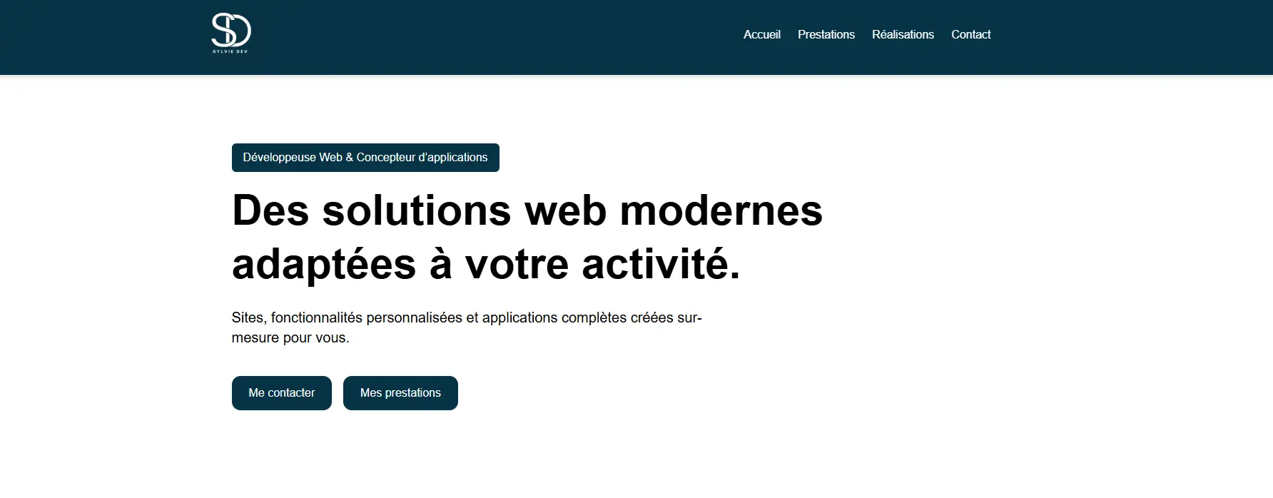 Portfolio de Sylvie - Développeuse Web